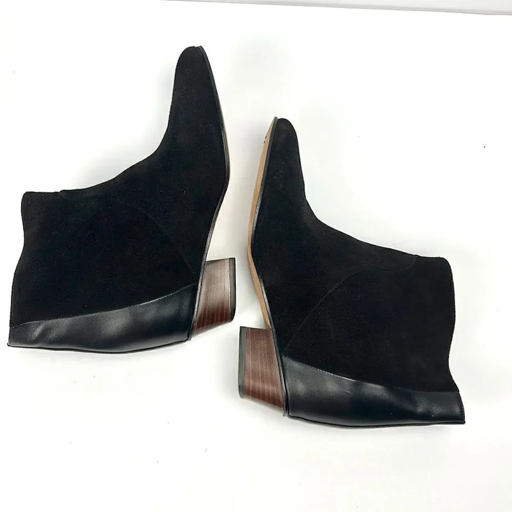 NWOB NEW Golden Goose MILK Black Suede Leather Ankle Cowboy Booties EUR 38 US 8